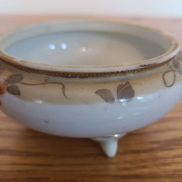 Vintage Antique Nippon Morimura Brothers Footed Trinket Candy Dish Hand Painted - Picture 7 of 14